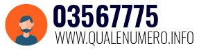 Numero di telefono 03567775 03567775