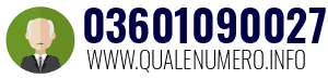 Numero di telefono 03601090027 03601090027