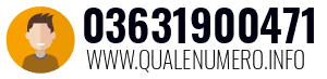Numero di telefono 03631900471 03631900471
