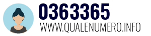 Numero di telefono 0363365 0363365