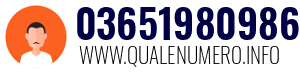 Numero di telefono 03651980986 03651980986