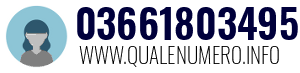 Numero di telefono 03661803495 03661803495