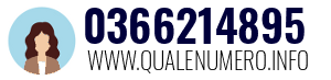 Numero di telefono 0366214895 0366214895