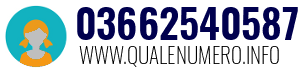 Numero di telefono 03662540587 03662540587
