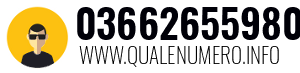 Numero di telefono 03662655980 03662655980