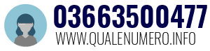 Numero di telefono 03663500477 03663500477