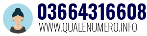 Numero di telefono 03664316608 03664316608
