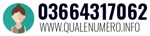 Numero di telefono 03664317062 03664317062