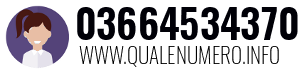 Numero di telefono 03664534370 03664534370