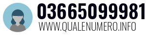 Numero di telefono 03665099981 03665099981