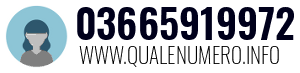 Numero di telefono 03665919972 03665919972