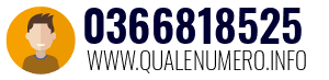 Numero di telefono 0366818525 0366818525