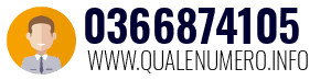 Numero di telefono 0366874105 0366874105