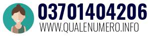 Numero di telefono 03701404206 03701404206