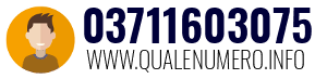 Numero di telefono 03711603075 03711603075