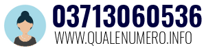 Numero di telefono 03713060536 03713060536