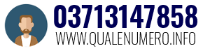 Numero di telefono 03713147858 03713147858