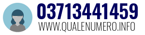 Numero di telefono 03713441459 03713441459