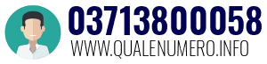 Numero di telefono 03713800058 03713800058