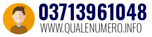 Numero di telefono 03713961048 03713961048