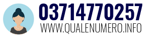 Numero di telefono 03714770257 03714770257