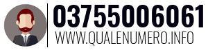 Numero di telefono 03755006061 03755006061