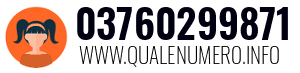 Numero di telefono 03760299871 03760299871