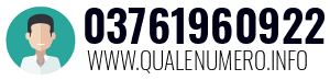 Numero di telefono 03761960922 03761960922