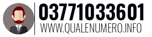 Numero di telefono 03771033601 03771033601