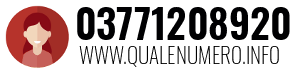 Numero di telefono 03771208920 03771208920