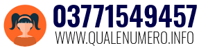 Numero di telefono 03771549457 03771549457