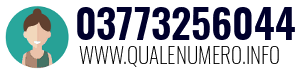 Numero di telefono 03773256044 03773256044