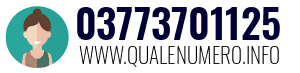 Numero di telefono 03773701125 03773701125