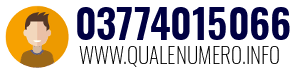 Numero di telefono 03774015066 03774015066