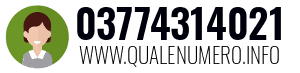 Numero di telefono 03774314021 03774314021