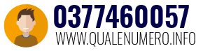 Numero di telefono 0377460057 0377460057