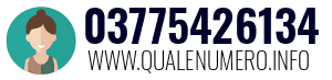 Numero di telefono 03775426134 03775426134