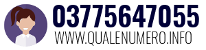 Numero di telefono 03775647055 03775647055
