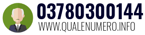Numero di telefono 03780300144 03780300144