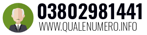 Numero di telefono 03802981441 03802981441