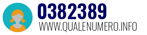 Numero di telefono 0382389 0382389