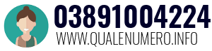 Numero di telefono 03891004224 03891004224