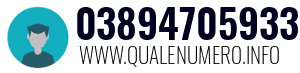 Numero di telefono 03894705933 03894705933