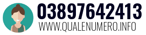 Numero di telefono 03897642413 03897642413