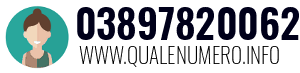 Numero di telefono 03897820062 03897820062