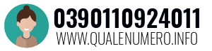 Numero di telefono 0390110924011 0390110924011