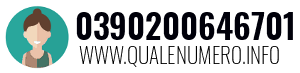 Numero di telefono 0390200646701 0390200646701