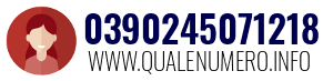 Numero di telefono 0390245071218 0390245071218
