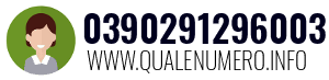 Numero di telefono 0390291296003 0390291296003