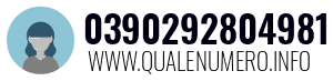 Numero di telefono 0390292804981 0390292804981